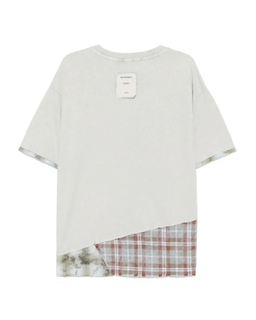 FIVE CM White Patchwork T-Shirt for men