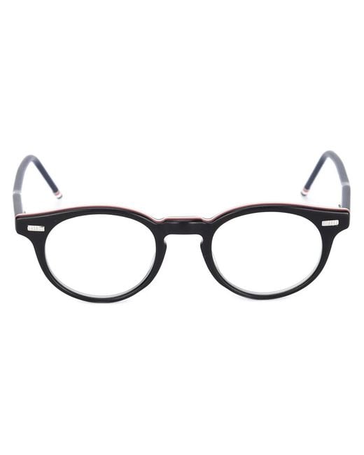 Round Frame Glasses di Thom Browne in Brown