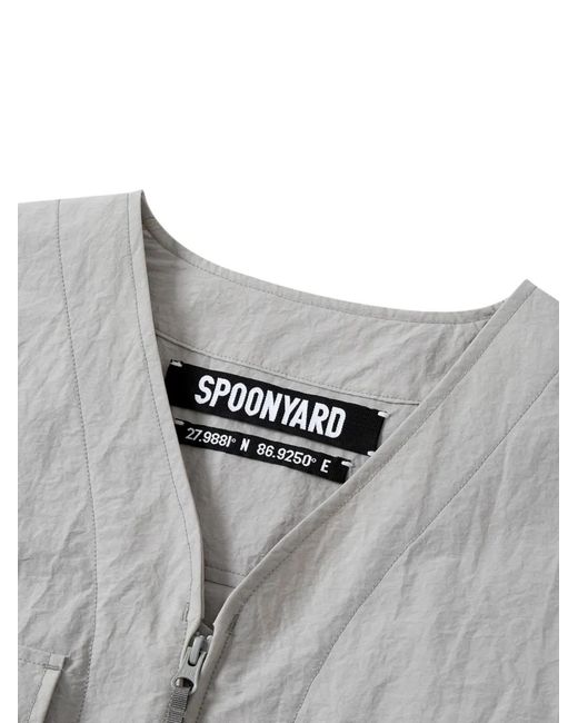 Chaqueta 3D Con Cuello En V Spoonyard de color Gray