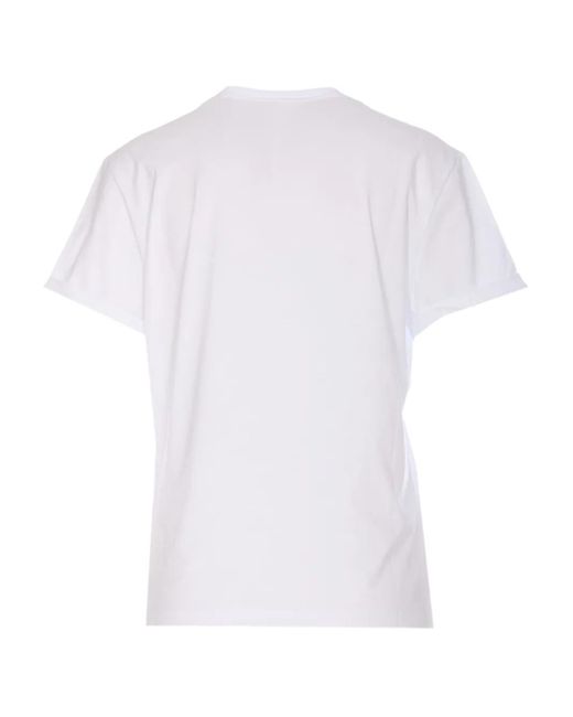 Dondup White Logo-Embellished T-Shirt