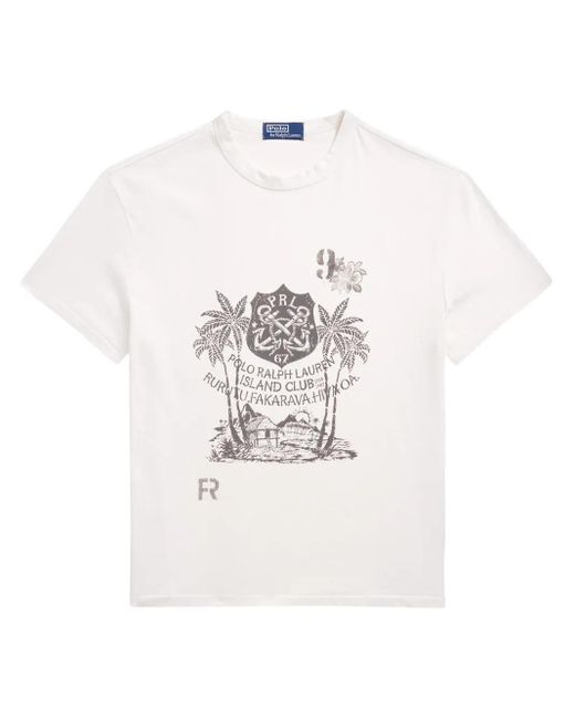 Camiseta con estampado gráfico Polo Ralph Lauren de hombre de color White