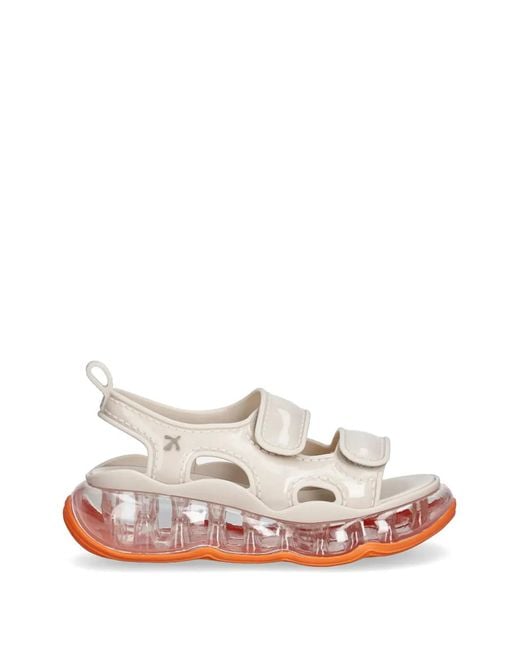 Melissa White Touch-Strap Chunky Sandals