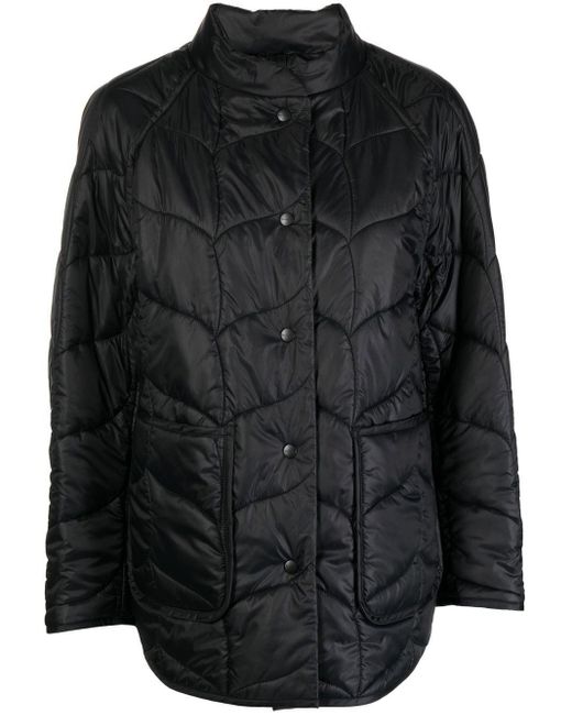 Mulberry Quilted Shell Jacket in Black | Lyst