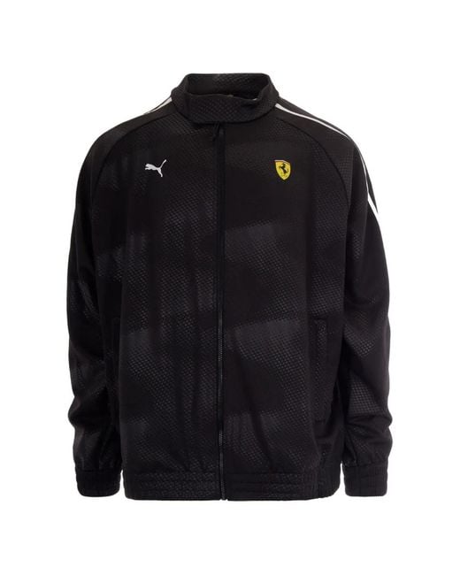 PUMA Black X Scuderia Ferrari Zip-Up Track Jacket for men