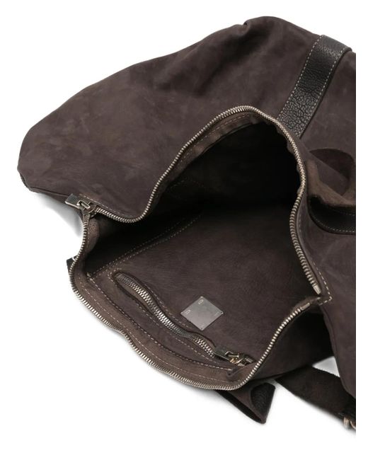 Guidi Suède Shopper Met Rits in het Black voor heren