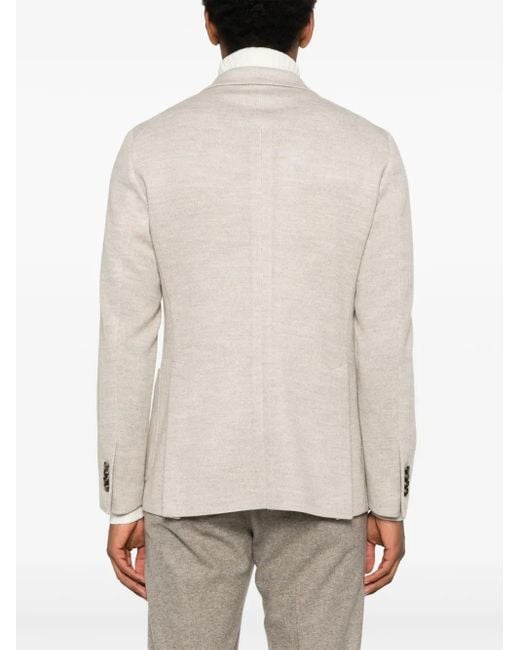 Tagliatore White Single-Breasted Blazer for men