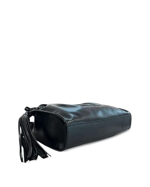 Twinset Black Fringed Shoulder Bag