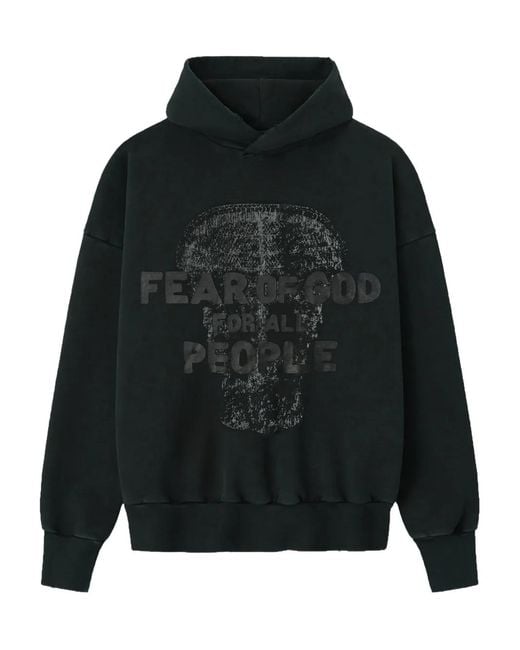 Fear Of God Black Hoodie À Imprimé Graphique for men