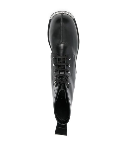 MM6 by Maison Martin Margiela Black Lace-up Ankle Boots for men