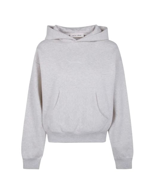 Fear Of God Gray Logo-Embroidered Hoodie