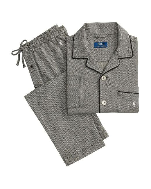 Pigiama Con Motivo A Spina Di Pesce di Polo Ralph Lauren in Gray da Uomo