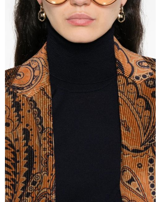 Etro Black Embroidered-Logo Sweater