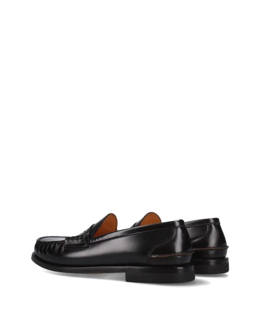 Premiata Black Leather Loafers for men