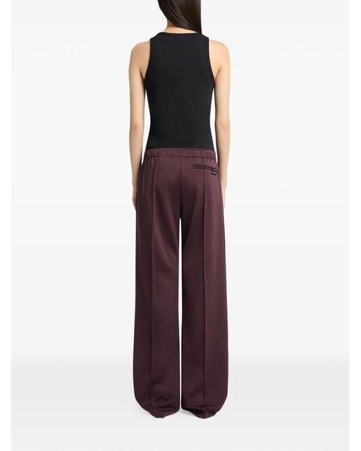 Courreges Purple Bicolor Side-Stripe Track Pants