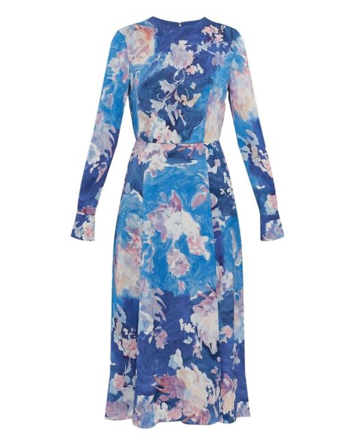 Erdem フローラル ドレス Blue