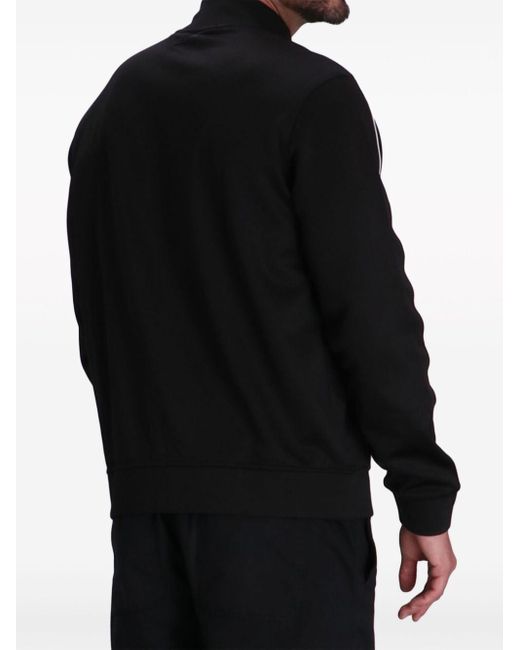 Karl Lagerfeld Black Logo-print Zip-up Jacket for men