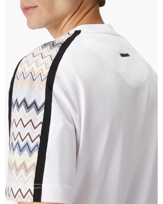 Missoni T-Shirt Mit Zickzackmuster in White für Herren