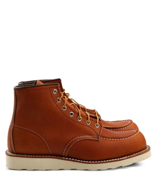 Red Wing Brown Classic Moc Lace-Up Boots for men