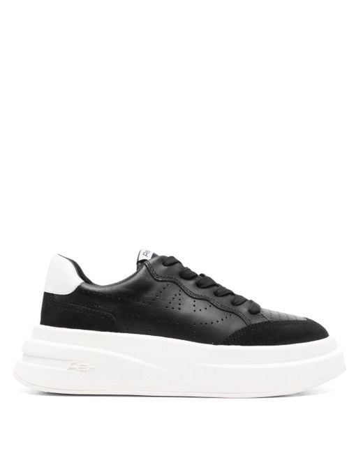 Ash Black Impuls Leather Flatform Sneakers