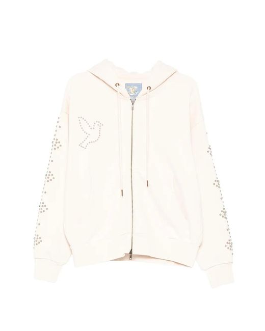 Kidsuper White Dove & Eye Stud-Embellished Hoodie for men