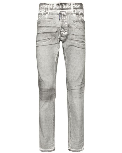DSquared² Slim-fit Jeans in het Gray voor heren