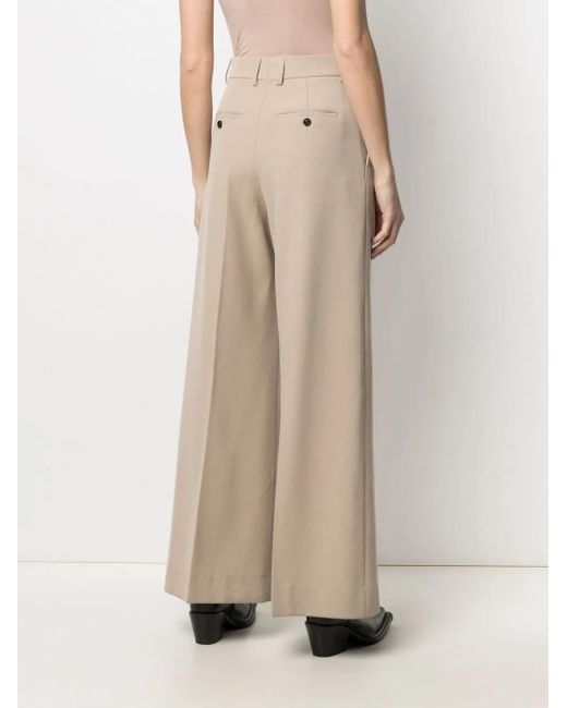 AMI Natural Wide Leg Trousers