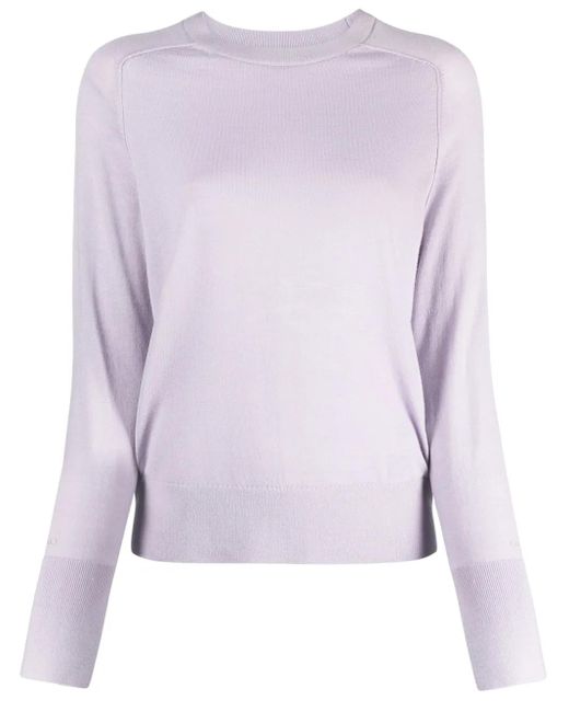 Calvin Klein Purple Pull En Maille Fine