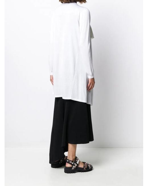 Malo White Waterfall Cardigan