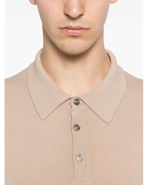 Roberto Collina Natural Short-Sleeve Polo Shirt for men