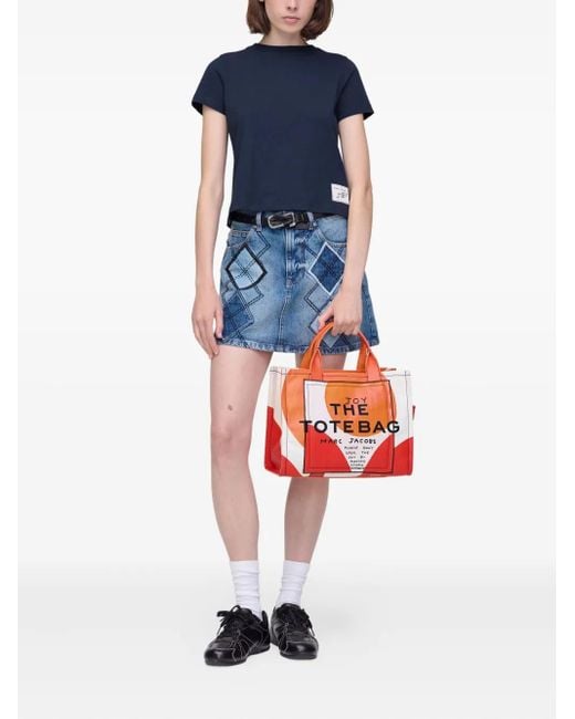 Marc Jacobs Blue Flower-Print Cotton T-Shirt