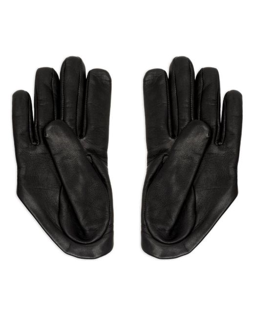 Alexander McQueen Black Asymmetrische Handschuhe