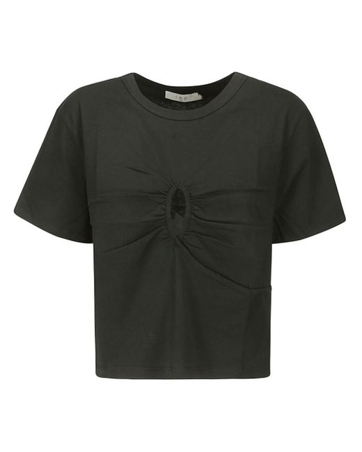 IRO Black T-Shirt mit Cut-Outs