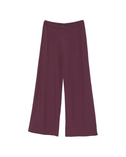 Marina Rinaldi Purple Elasticated-Waist Trousers