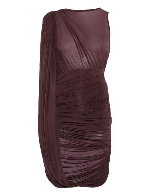 Magda Butrym ドレープ ワンショルダードレス Purple