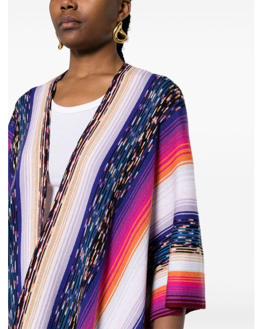 Missoni White Knitted Wool Cape