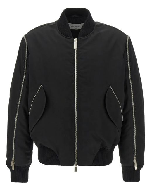Off-White c/o Virgil Abloh Black Nylon Padded Bomber Jacket for men