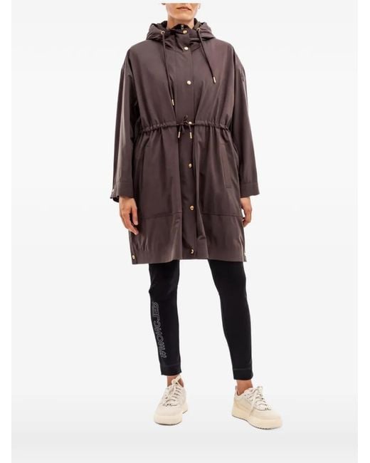 Moncler Brown Sainbel Hooded Drawstring Coat
