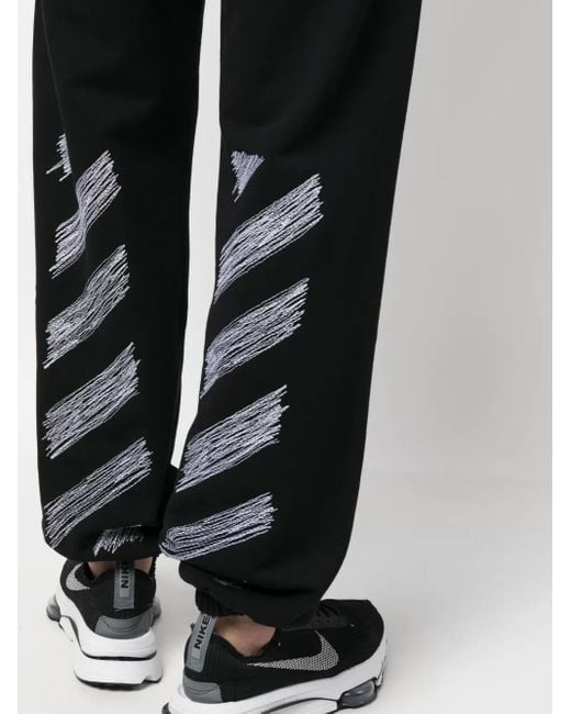 Off-White c/o Virgil Abloh Black Diagonal Sweatpants for men