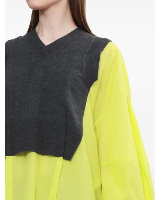 Blouse Superposée À Col V Enfold en coloris Yellow