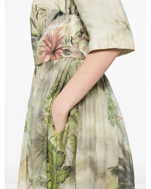 Elie Saab サファリプリント ドレス White