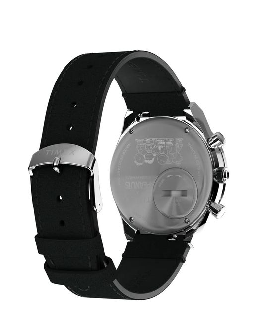 Timex Black X Peanuts Q Chronograph 40Mm for men