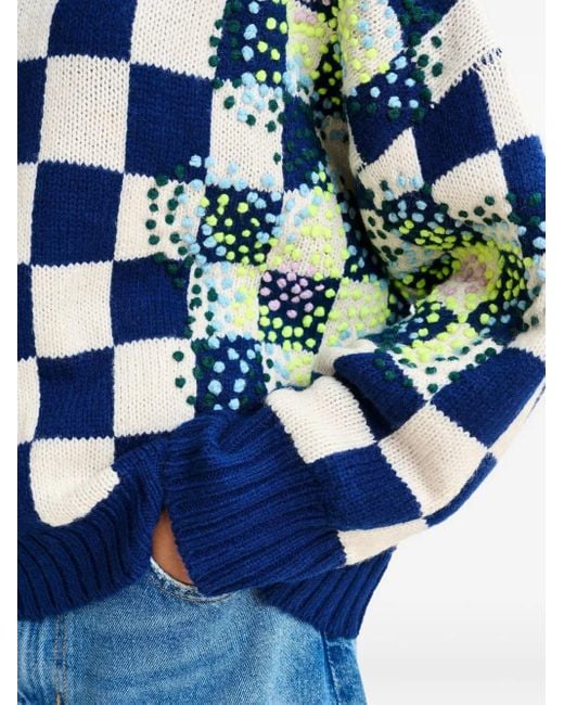 Essentiel Antwerp Blue Bestickter Inter Pullover