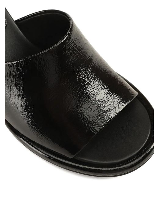 Sergio Rossi Black 60Mm Orb Leather Mules