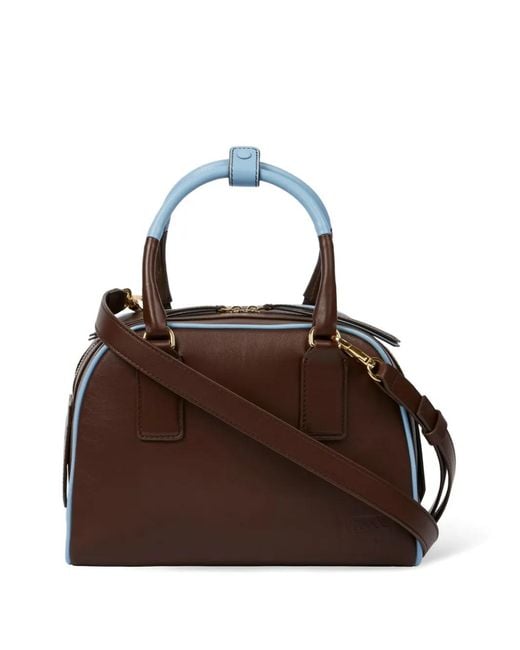 Paul Smith Brown Piped Top Handle Satchel