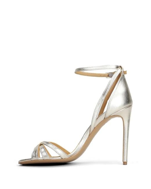 Fratelli Russo Metallic-Effect Crossover-Strap Sandals