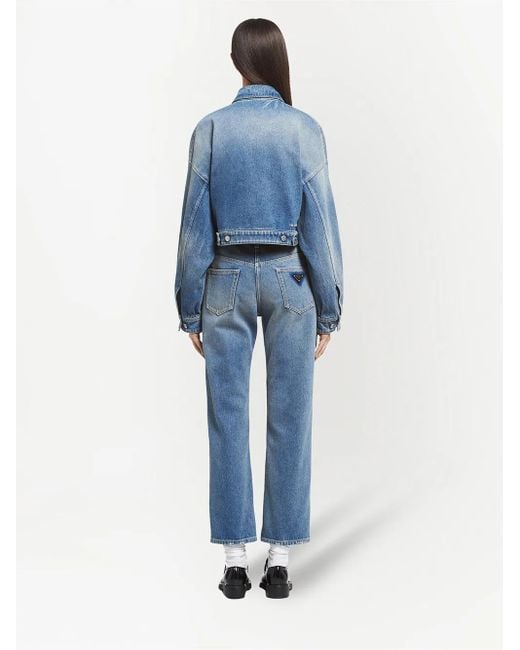 Prada Cropped Jack in het Blue