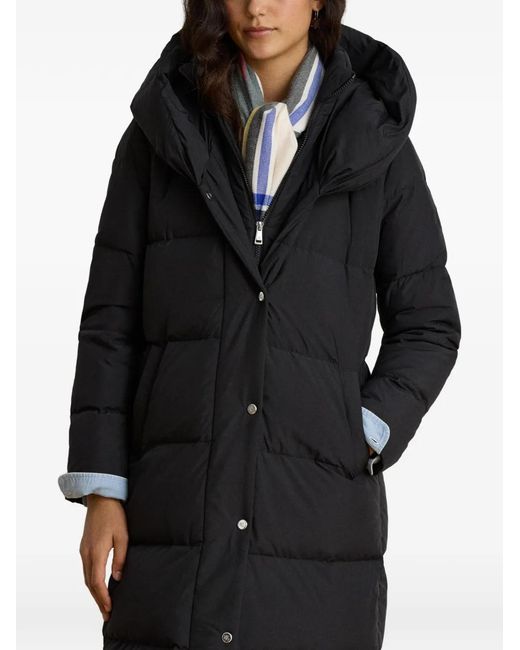 Ralph Lauren Black Quilted Hooded Coat