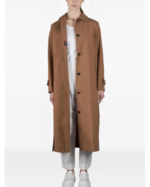 Moorer Brown Rixta-Wfc Buttoned Single-Breasted Coat
