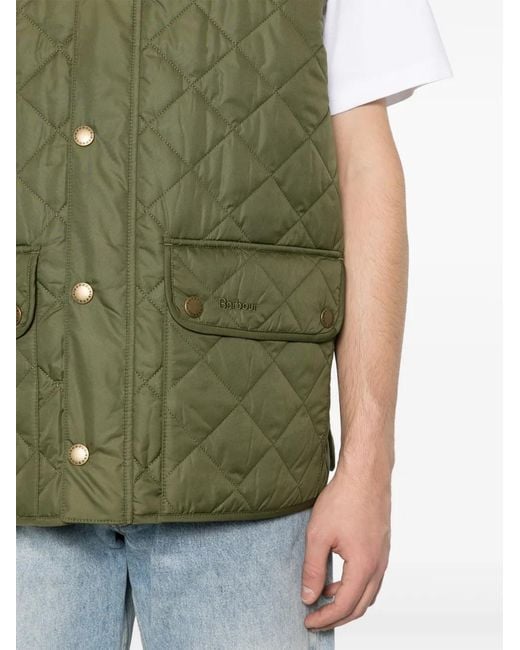 Barbour Green Quilted Vest for men
