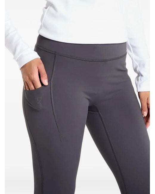 On Shoes Blue Drytec Performance Leggings